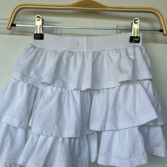 •Minoti• Girls Knit Ruffle Skirt in White - Size 4 - Picture 4 of 7
